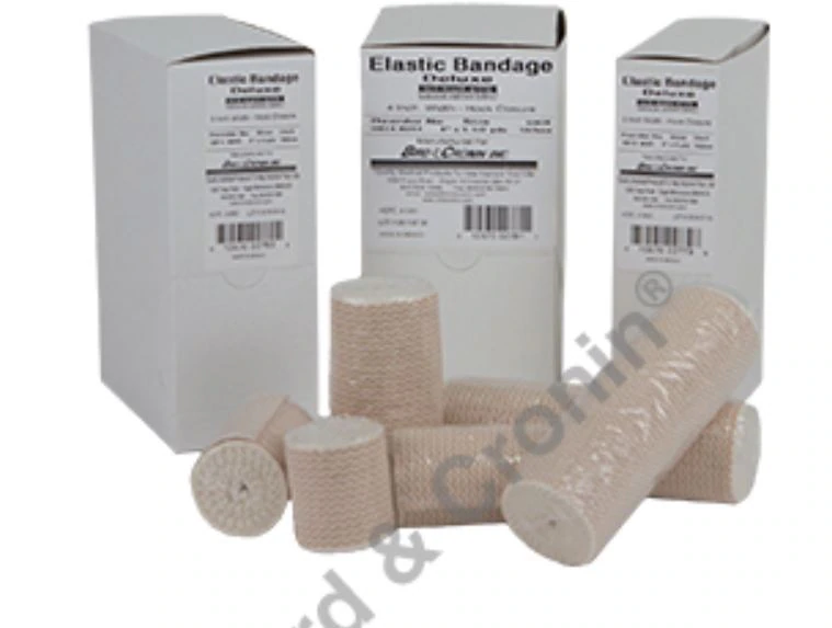 Bird & Cronin Elastic Compression Bandage with Velcro Closure, Latex-Free, 3" x 5yd, Tan, 10/Box