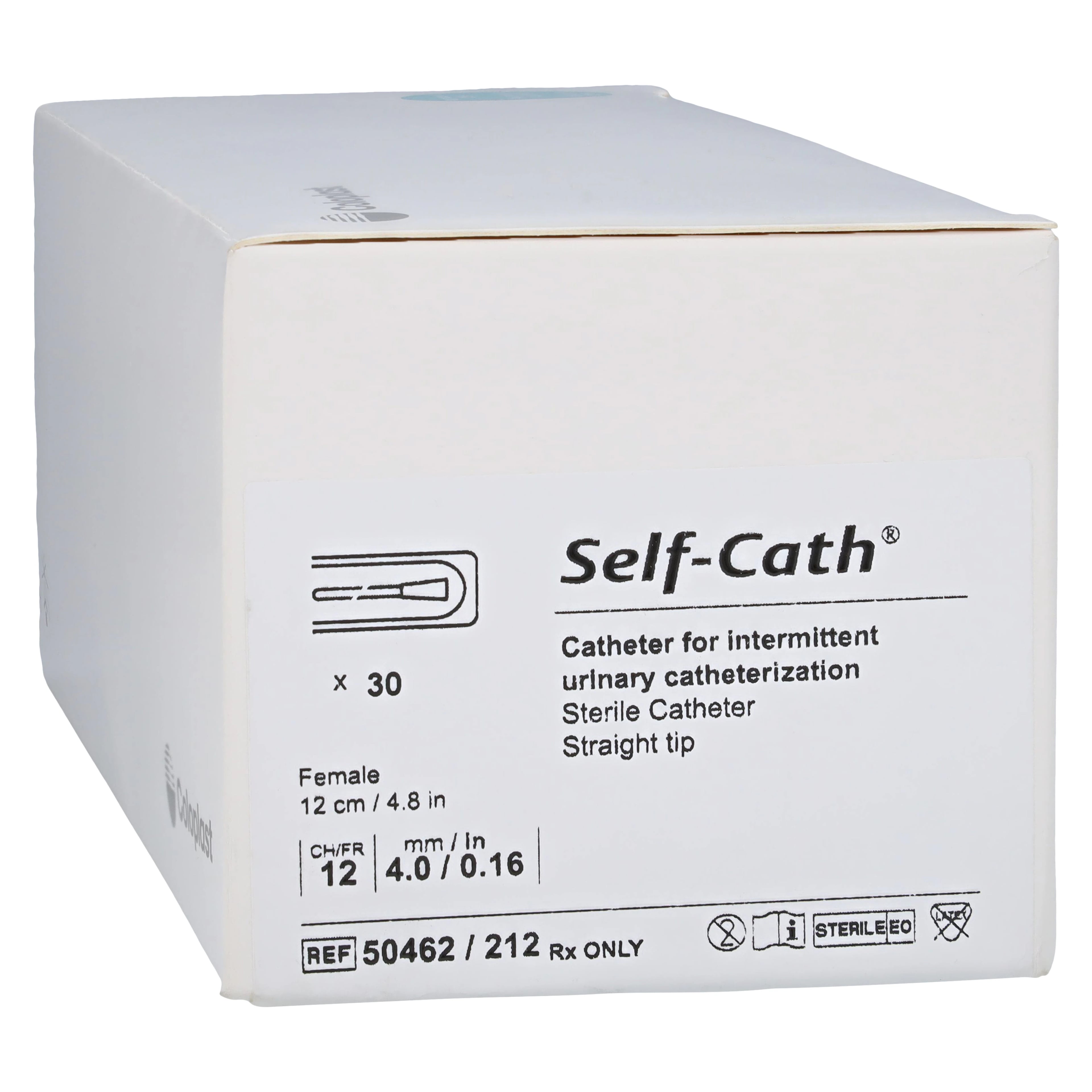 Coloplast Mentor Self-Cath Intermittent Catheter, Straight Tip, 12 Fr, Female Length