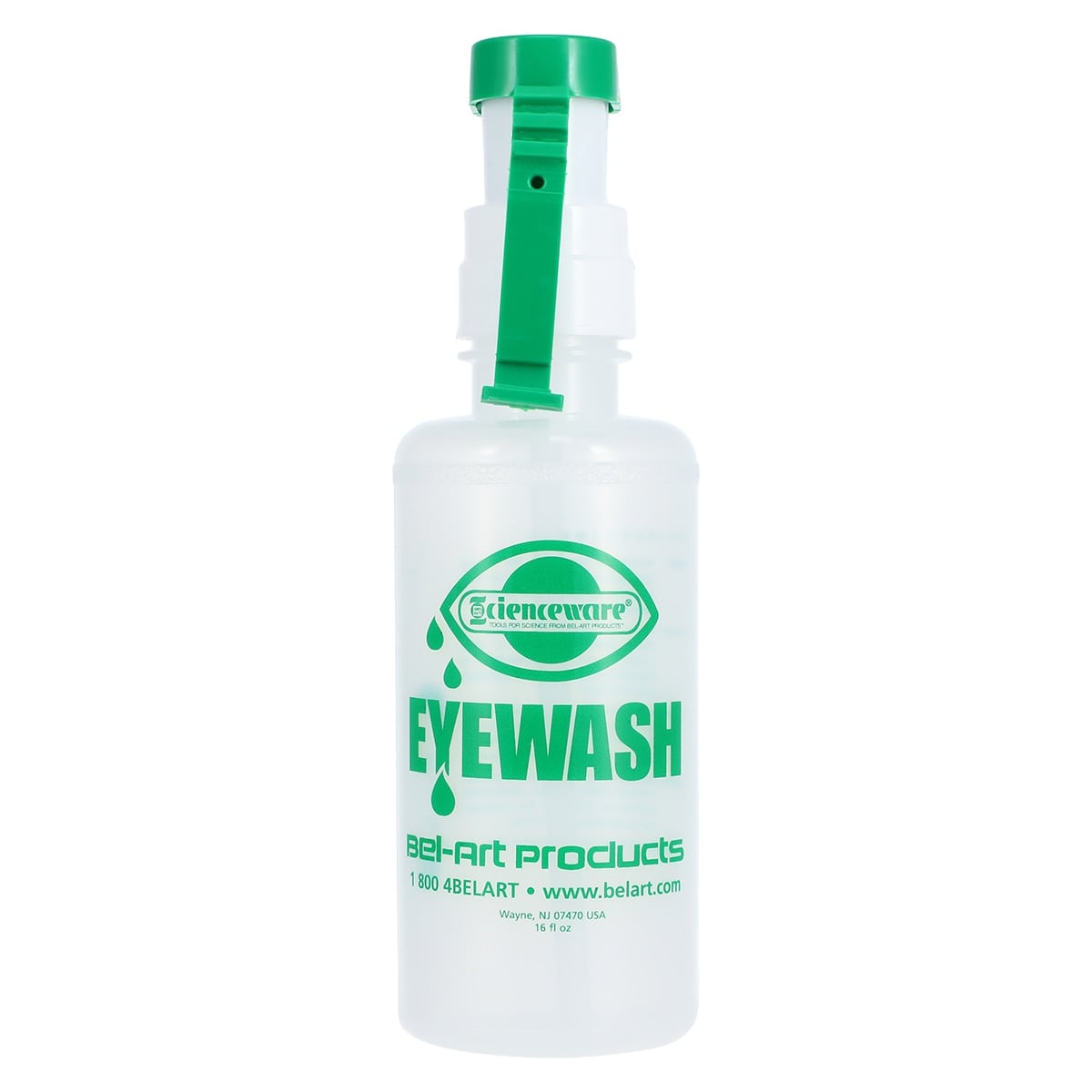 Scienceware Eye Wash Bottle, Sterile Ophthalmic Solution, 16 oz (473 mL), Each