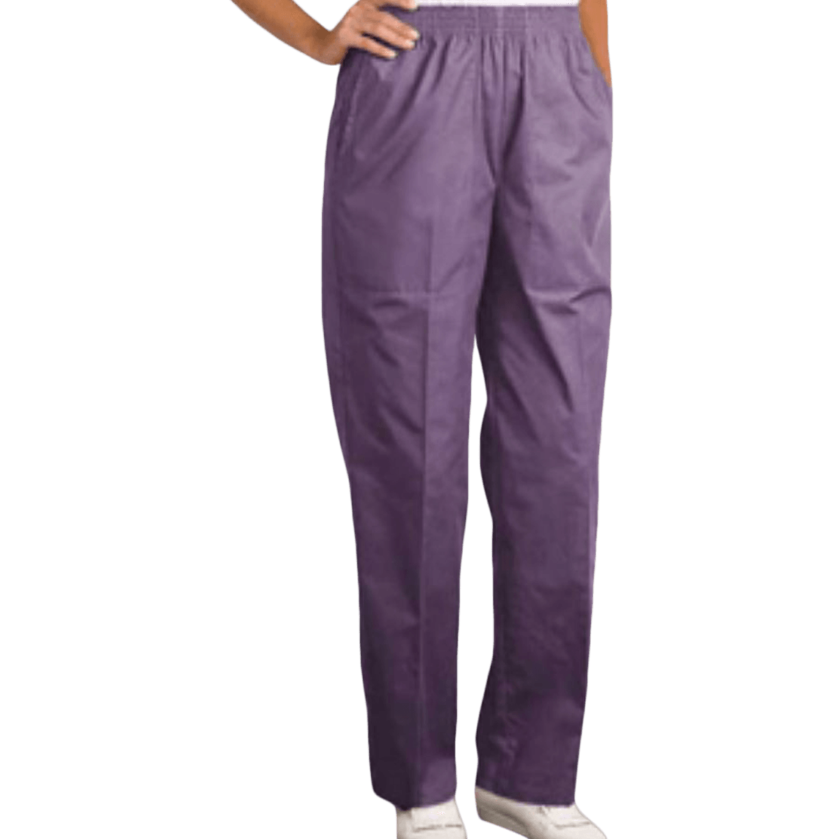 Fashion Seal Women's Scrub Pants, Sugar Plum, 2X Large, 65% Polyester / 35% Cotton, Elastic Waistband, 2 Pockets