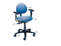 Brewer Millenium Series Task Chair with Arms and Backrest, Aluminum, Each