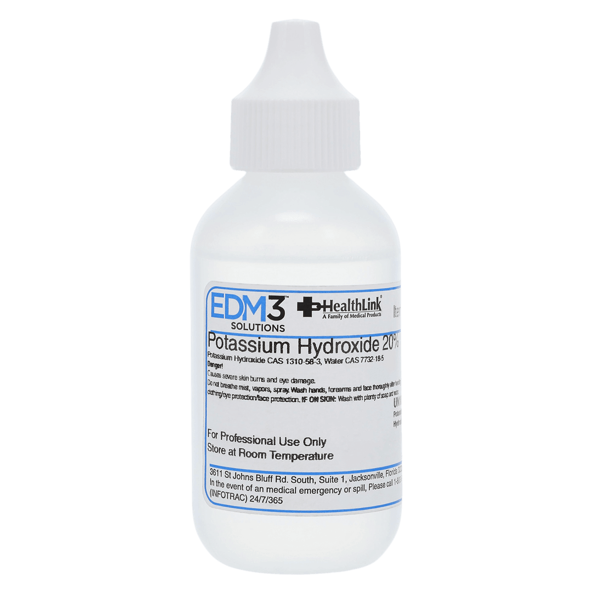 Potassium Hydroxide Reagent Dropper 20%, 2 oz Bottle