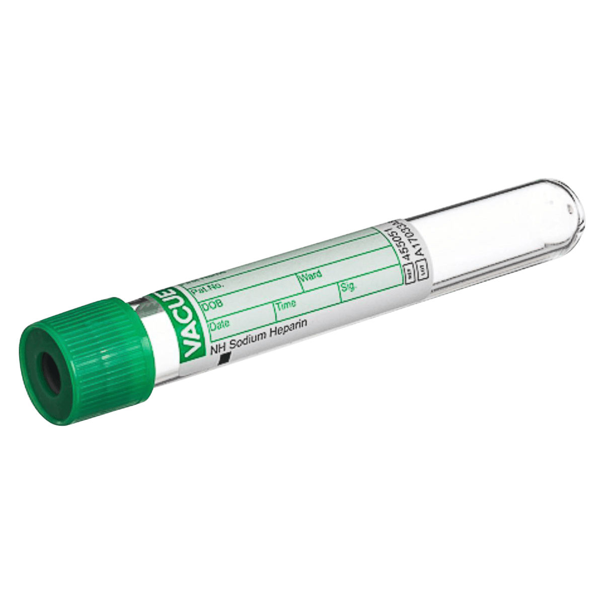 Greiner Bio-One Vacuette Sodium Heparin Blood Collection Tube, 9mL, Green/Green, PullCap, 1200/Case