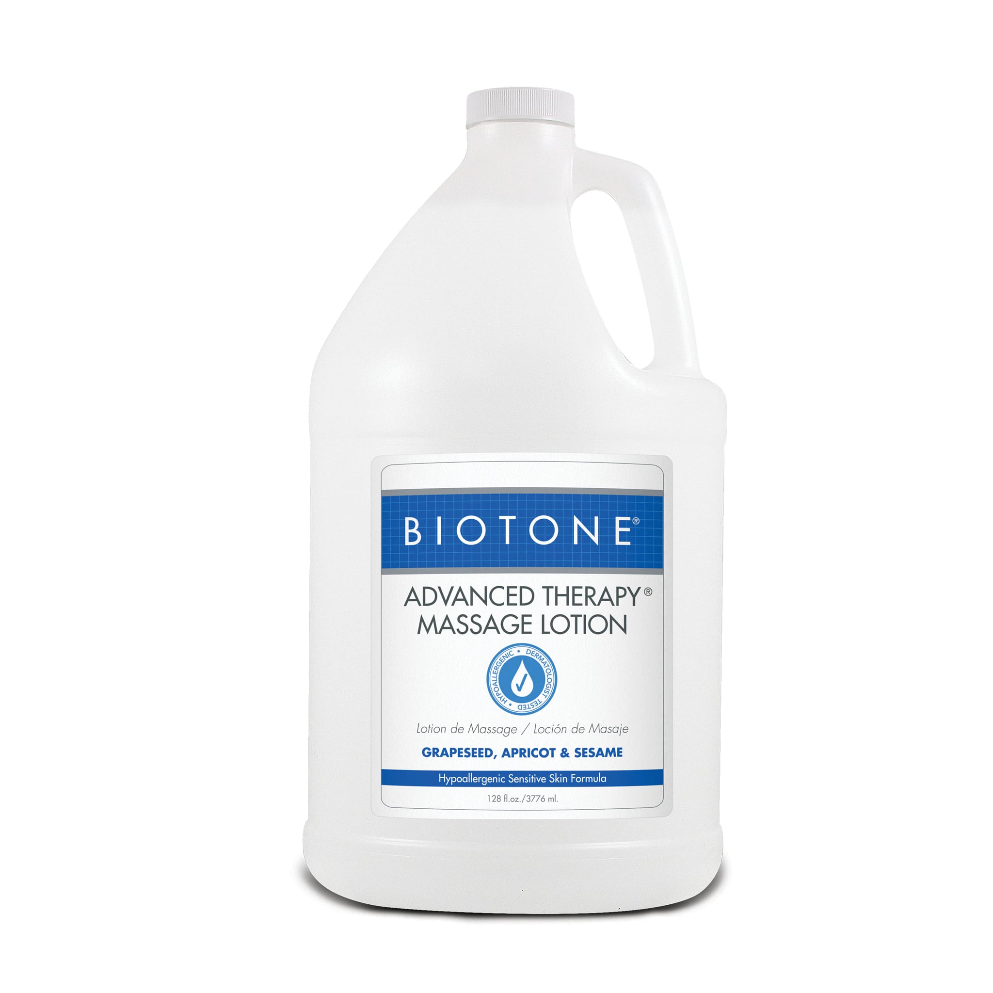 Biotone Advance Therapy Massage Lotion, Unscented, Paraben Free, 1 Gallon