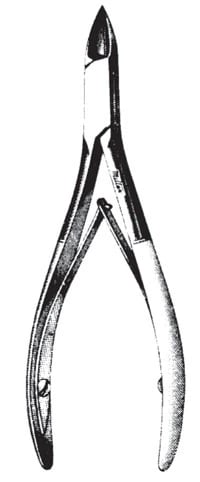 Derron Surgical Instruments Nail Splitter #1612-PL, Stainless Steel