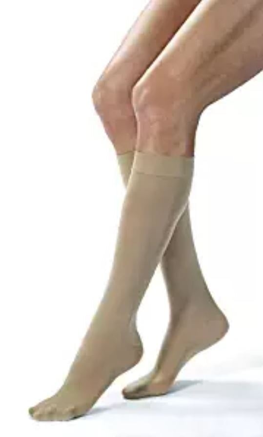 BSN Medical Comp Socks Knee Hi 30-40 mmHg Compression Stocking, Closed Toe, Large, Natural