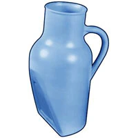 Sklar Instruments Patient Urinal, Plastic, Reusable, Aqua, 1.75 Qt (1-3/4 qt)