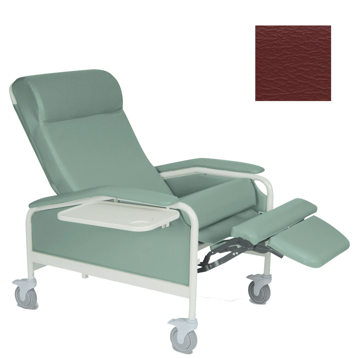 Winco CareCliner Bariatric Recliner, Burgundy Nylon, 450 lb Capacity