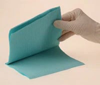 Econoback Patient Bibs, 2-Ply Paper/1-Ply Poly, 13" x 19", Blue, 500/Case, WEXBL