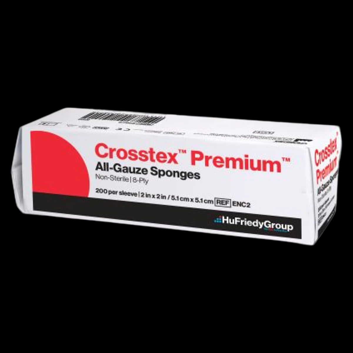 Crosstex All Gauze Sponge, Non-Sterile, 12-Ply, 2x2", Cotton, Latex-Free
