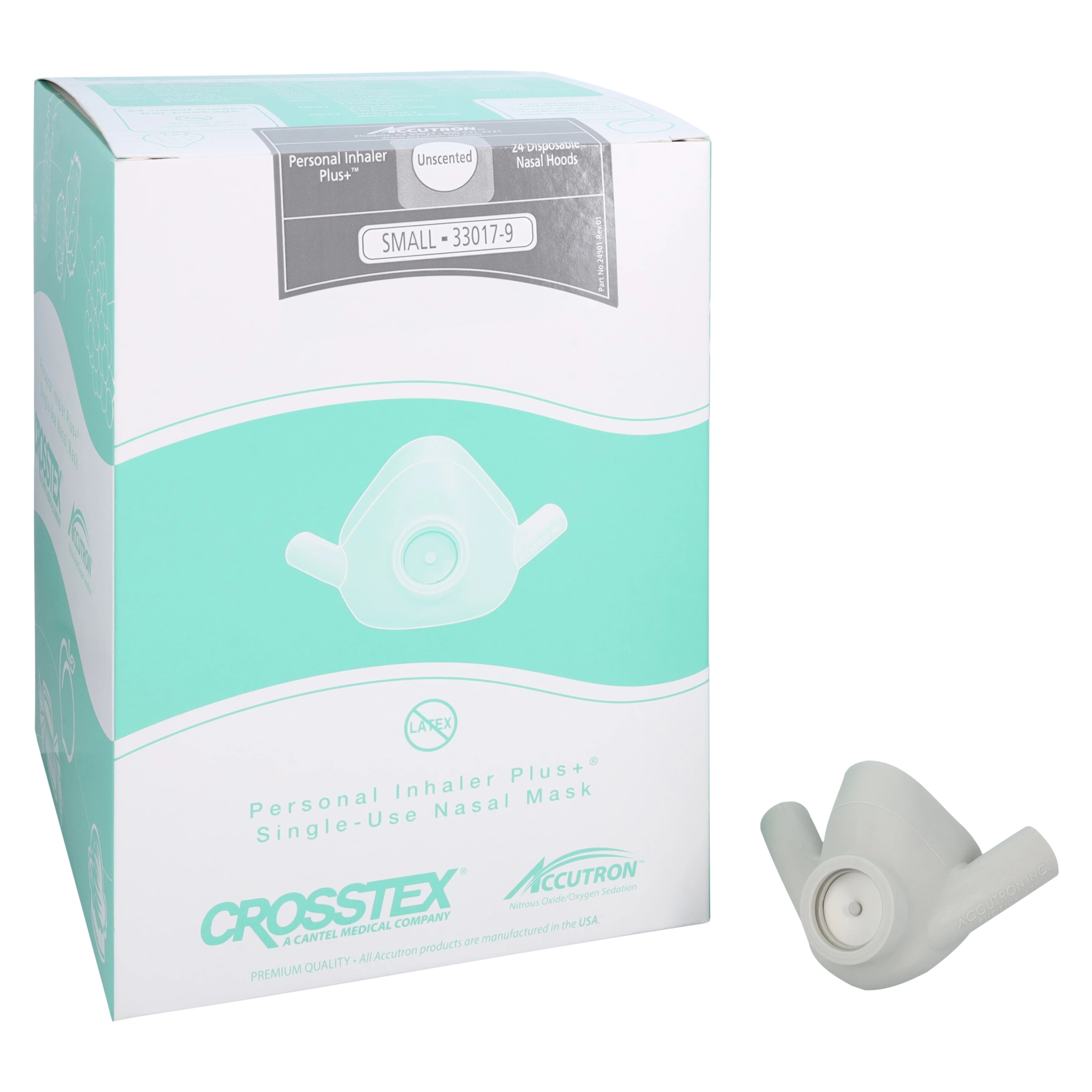 Accutron Personal Inhaler Plus+ Nasal Hoods, Small, Unscented, Whisper Gray, 24/Pk, 33017-9