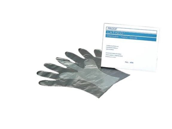 Plasdent Latindo Disposable Plastic Overgloves, Clear, Large, 100/Box, 900LX-L