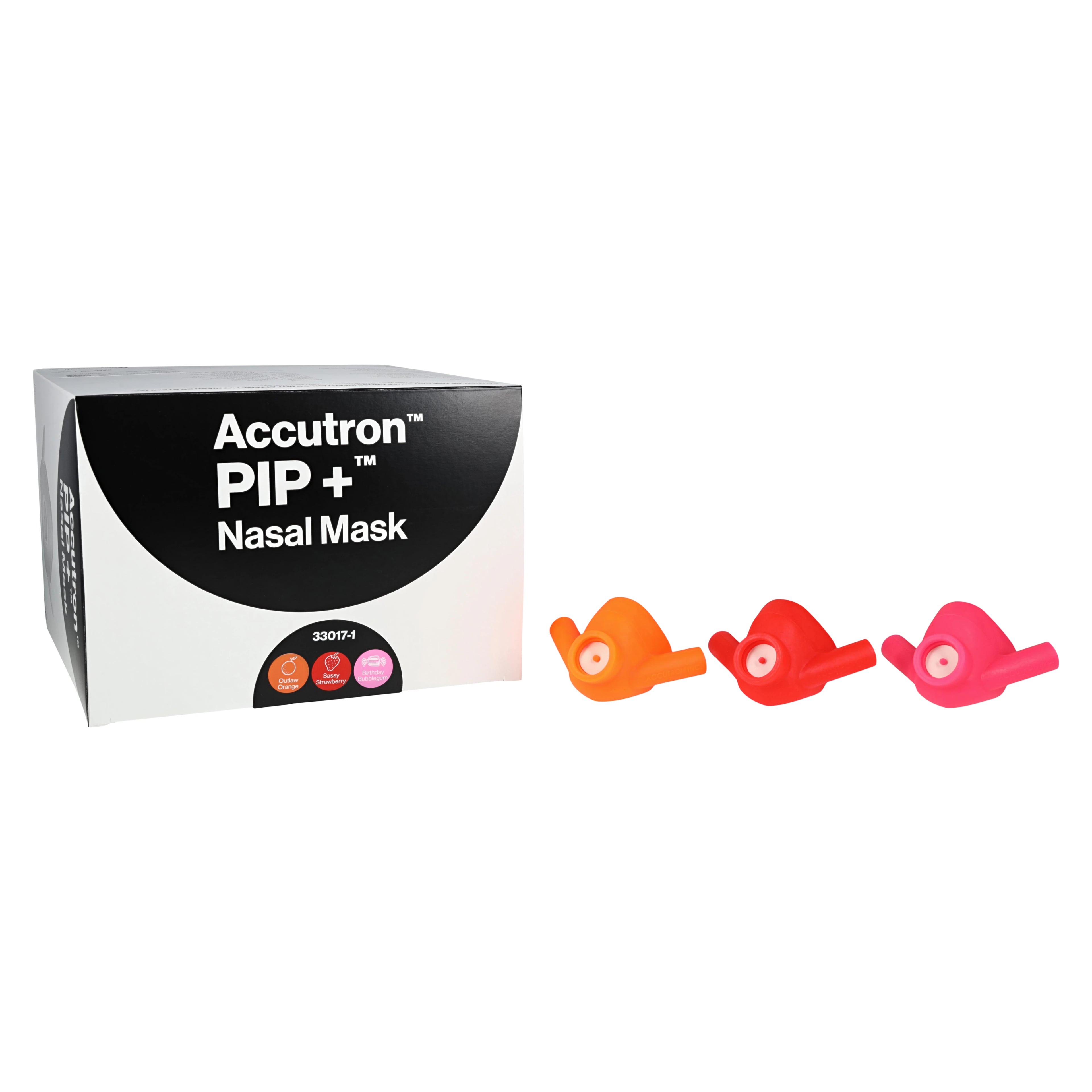 Accutron Personal Inhaler Plus+ Nasal Hoods, Small, Variety Pack 1 (Orange, Strawberry, Bubblegum), Single-Use, Latex-Free, 24/Pk, 33017-1