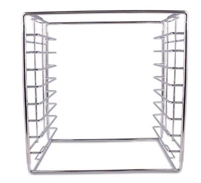 Plasdent Metal Tray Rack, Chrome, Size A, Stackable, 8-Tray Capacity, Long Side Loading, 15" W x 9¾" D x 14⅛" H, 300TRA