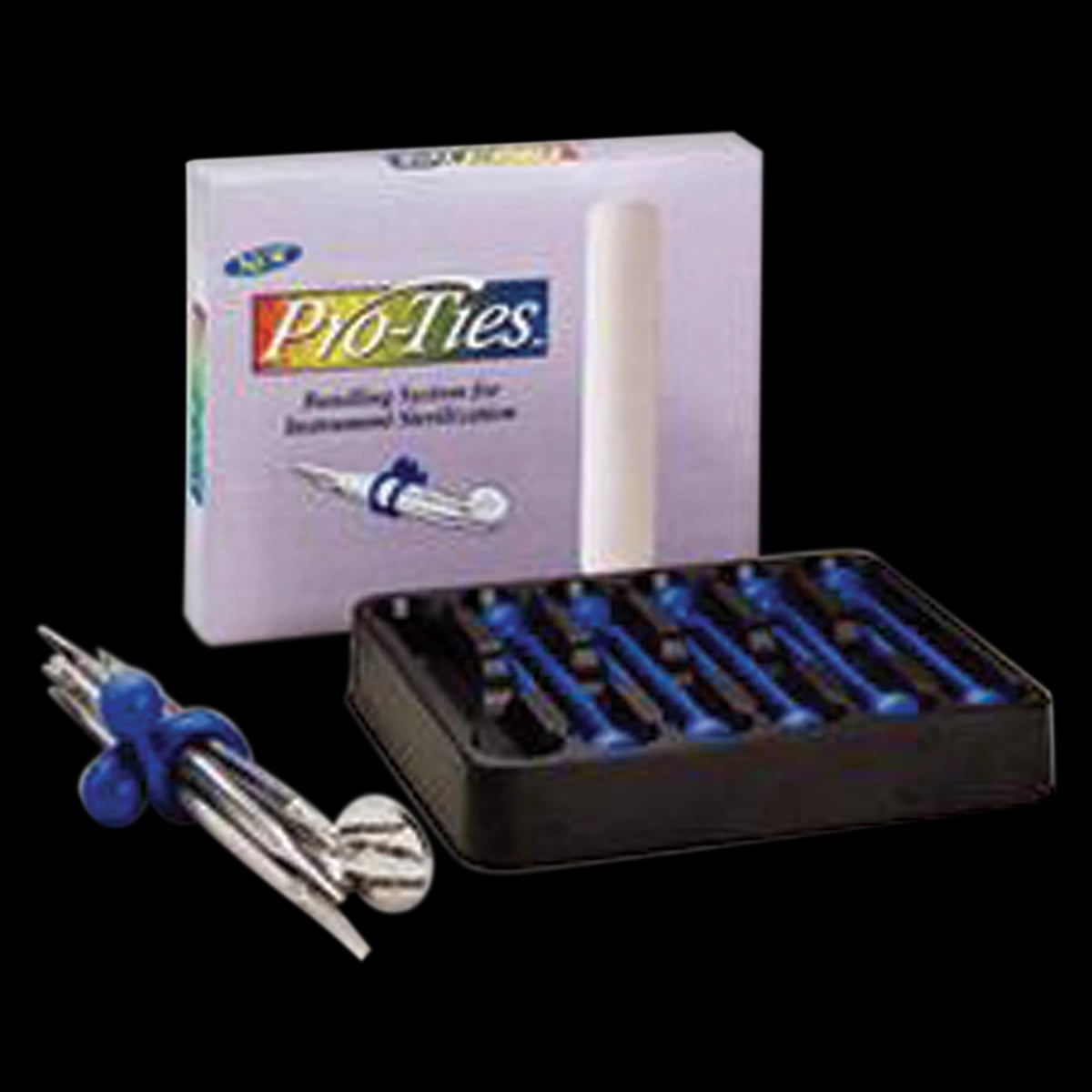 Pro-Ties Instrument Bundling System, Medical-Grade Silicone, Blue, 6/Pk, 650102B