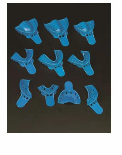 Plasdent Excellent Disposable Impression Trays, #4 Medium Lower, Perforated, Royal Blue, 12/Pk, IT-ML