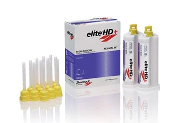 Elite HD+ Regular Body VPS Impression Material, Regular Set, 2 x 50 ml Cartridges + 12 Mixing Tips, C203020