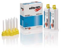 Elite HD+ Light Body VPS Impression Material, Regular Set, 2 x 50 ml Cartridges with 12 Mixing Tips, C203030