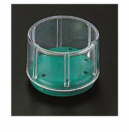Plasdent Magnetic Bur Block, 7-Hole, Small Round, Neon Tangerine, 1/Pk, 400BSS-12