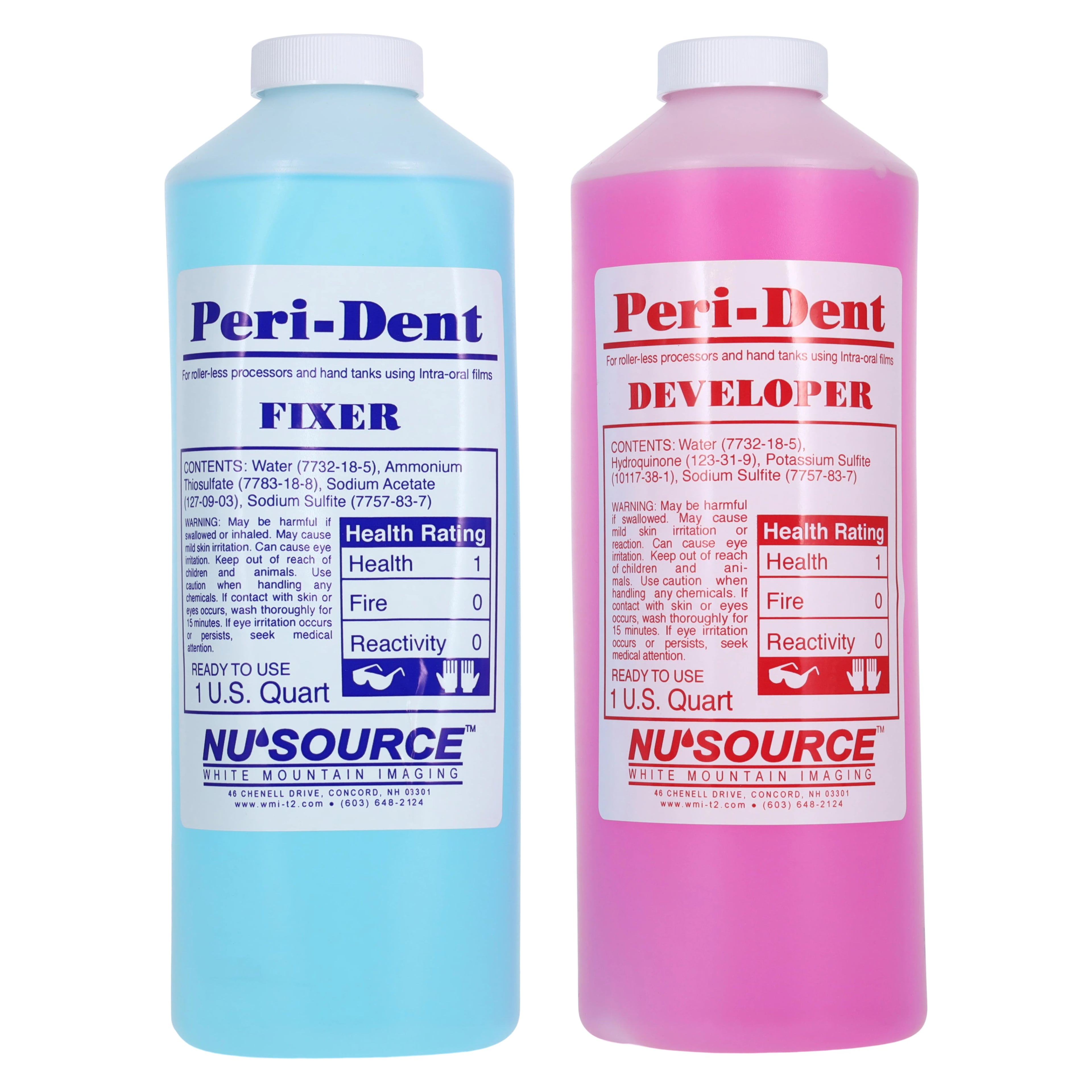 Peri-Dent® Developer & Fixer, Ready-To-Use, 1 Quart Bottles, 3 Each (6/Case), 401
