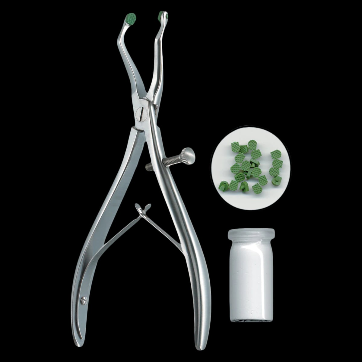 A. Titan Instruments Temporary Crown Tractor Kit #1000, Stainless Steel, Autoclavable Rubber Tips, Complete Kit