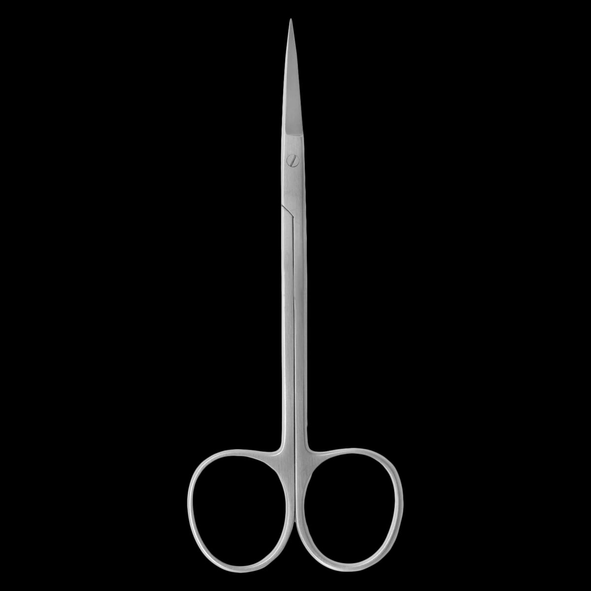 A. Titan Instruments Straight Iris Scissors, 4.5", Serrated, Stainless Steel, 1 Each, Model 869