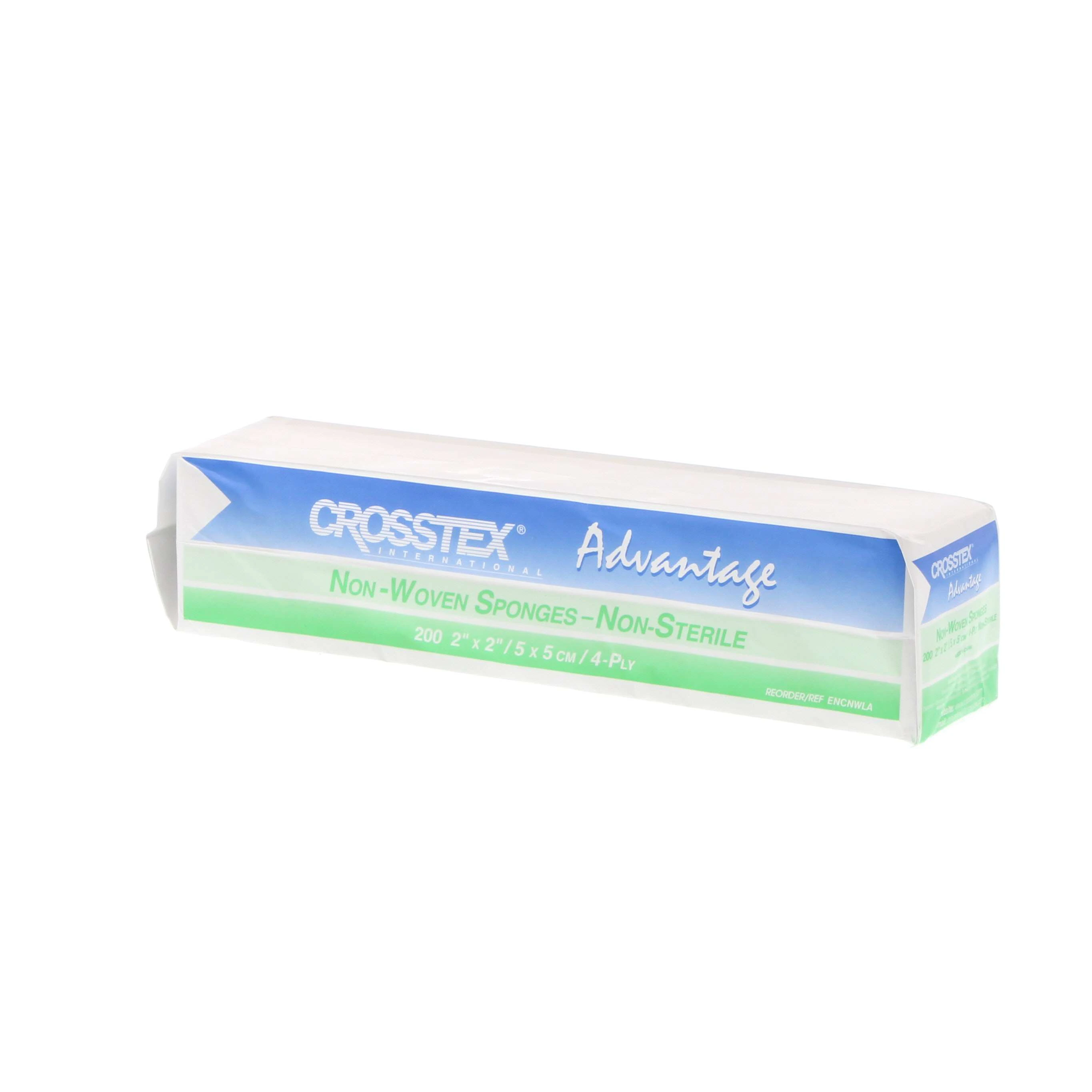 Crosstex Advantage Non-Woven Sponges, 2" x 2", 4-Ply, Non-Sterile, 5000/Case, ENCNWLA
