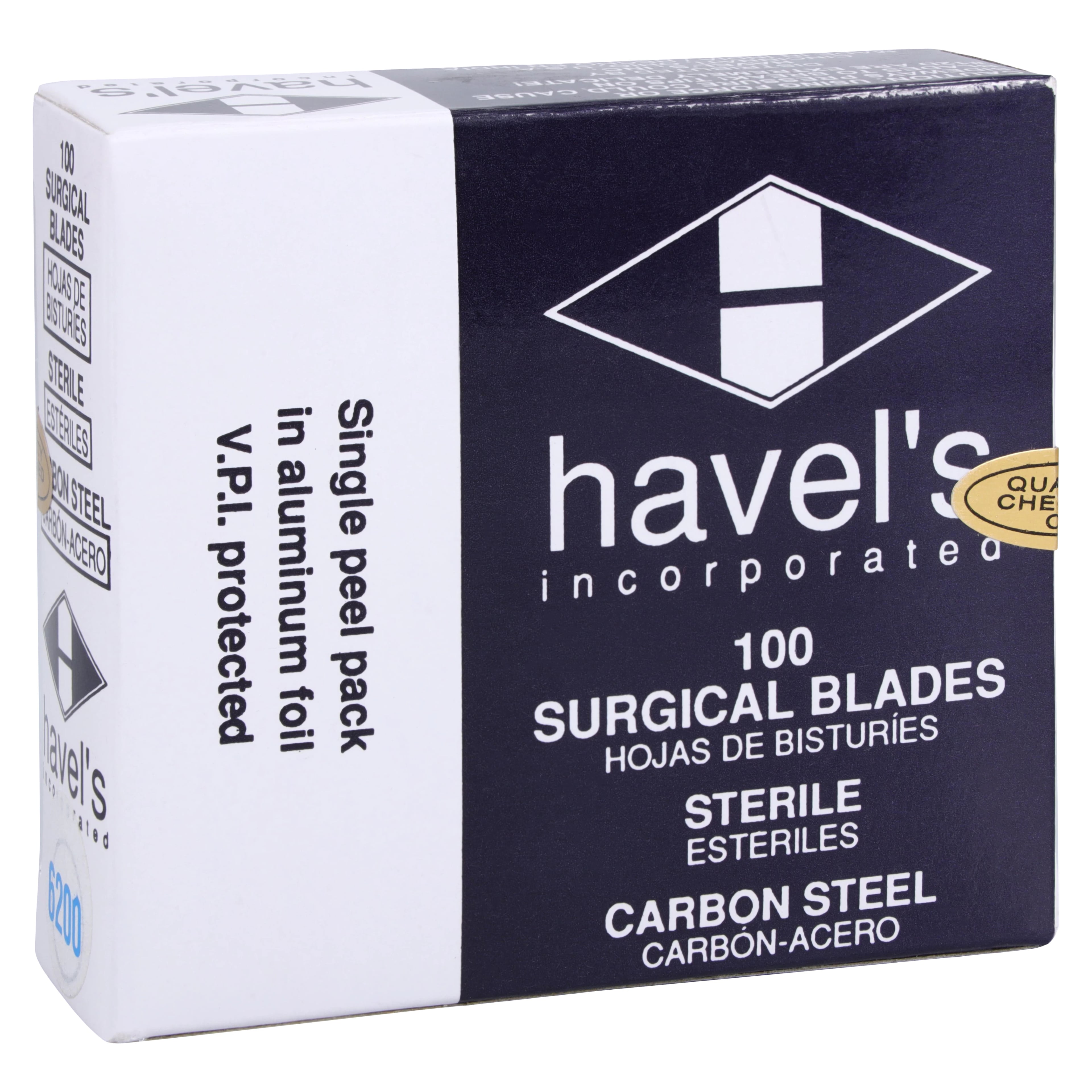 Havels Surgical Mini Blades, Carbon Steel, Sterile