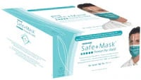 Medicom SafeMask Premier Elite ProShield Combination Mask/Shield, Level 3, Teal, Latex-Free, 100/Case