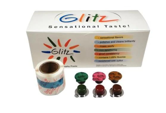 Glitz Prophy Paste Fine, Assorted Flavors, Gluten Free, Unit Dose Cups, 200/Box