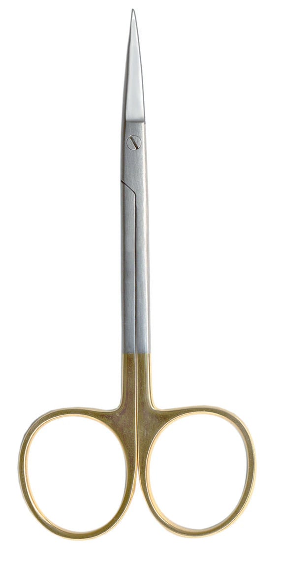 A Titan Instruments Iris Straight Carbide Scissors, 4.5", Stainless Steel, 01KZ65A790ZA0MTX6NTQRDS3XV