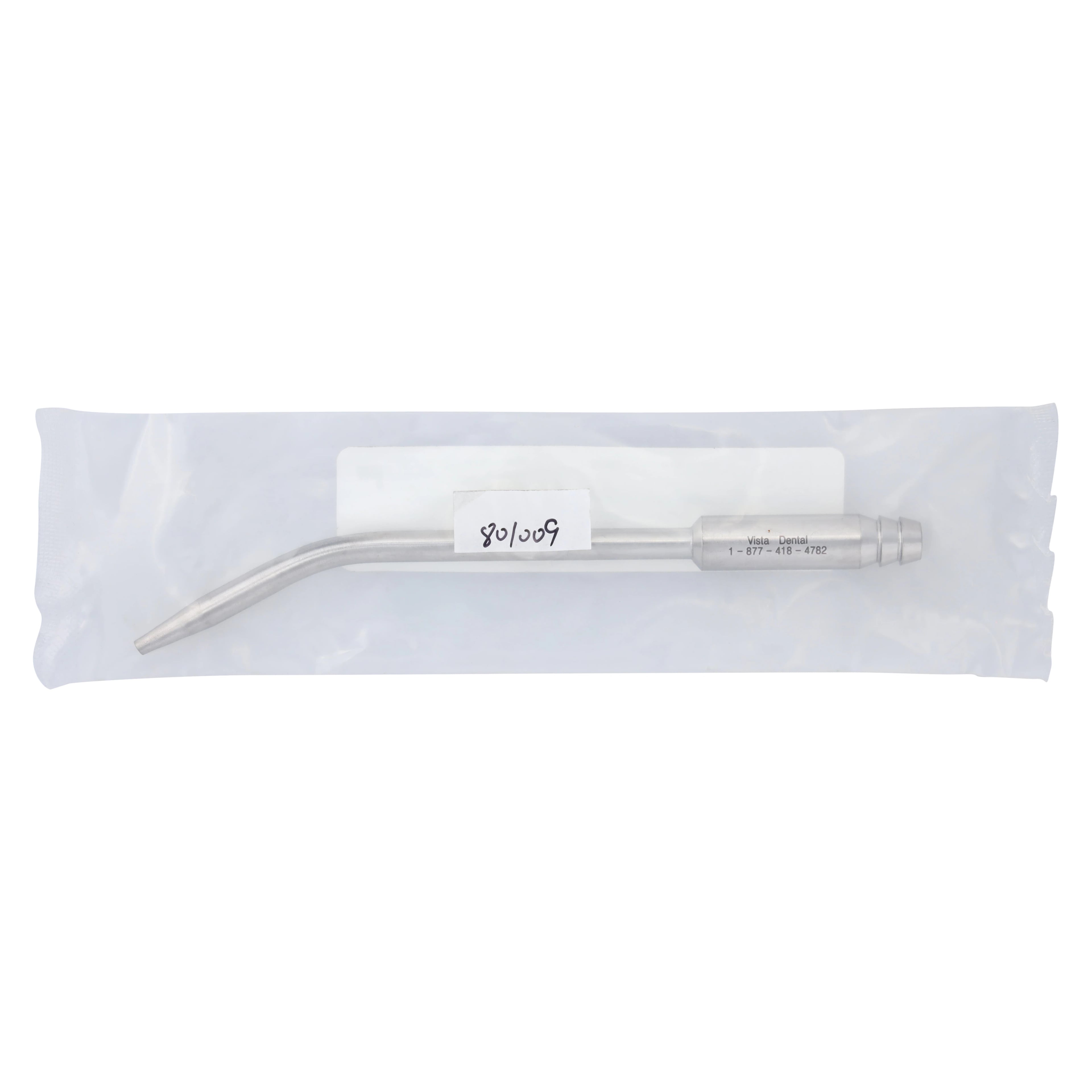 Vista Apex Appli-Vac Surgical Aspirator, Stainless Steel, Tapered Tip, 1.5 mm Opening, Large Tube, 6" Length, 1/Pkg, 46P1A
