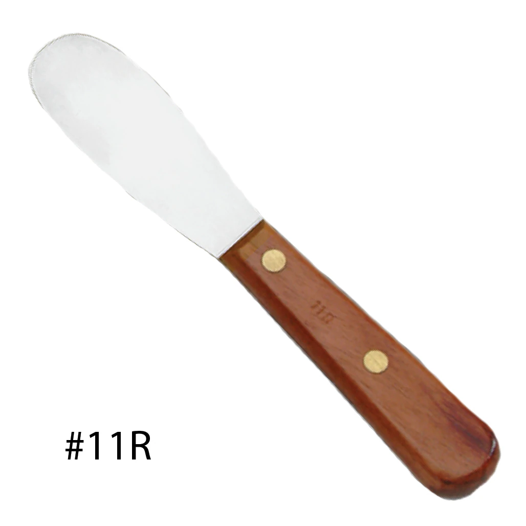 Vista Apex #11R Spatula, Stainless Steel Blade with Rosewood Handle, 3.50" Flexible Blade, 105011