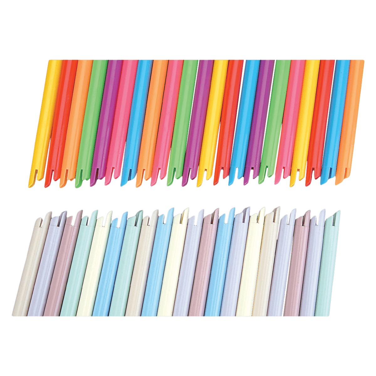 OraVac Vented Evacuator Tips, Assorted Pastel Colors, Extra-Rigid, Disposable, 6", 100/Bag
