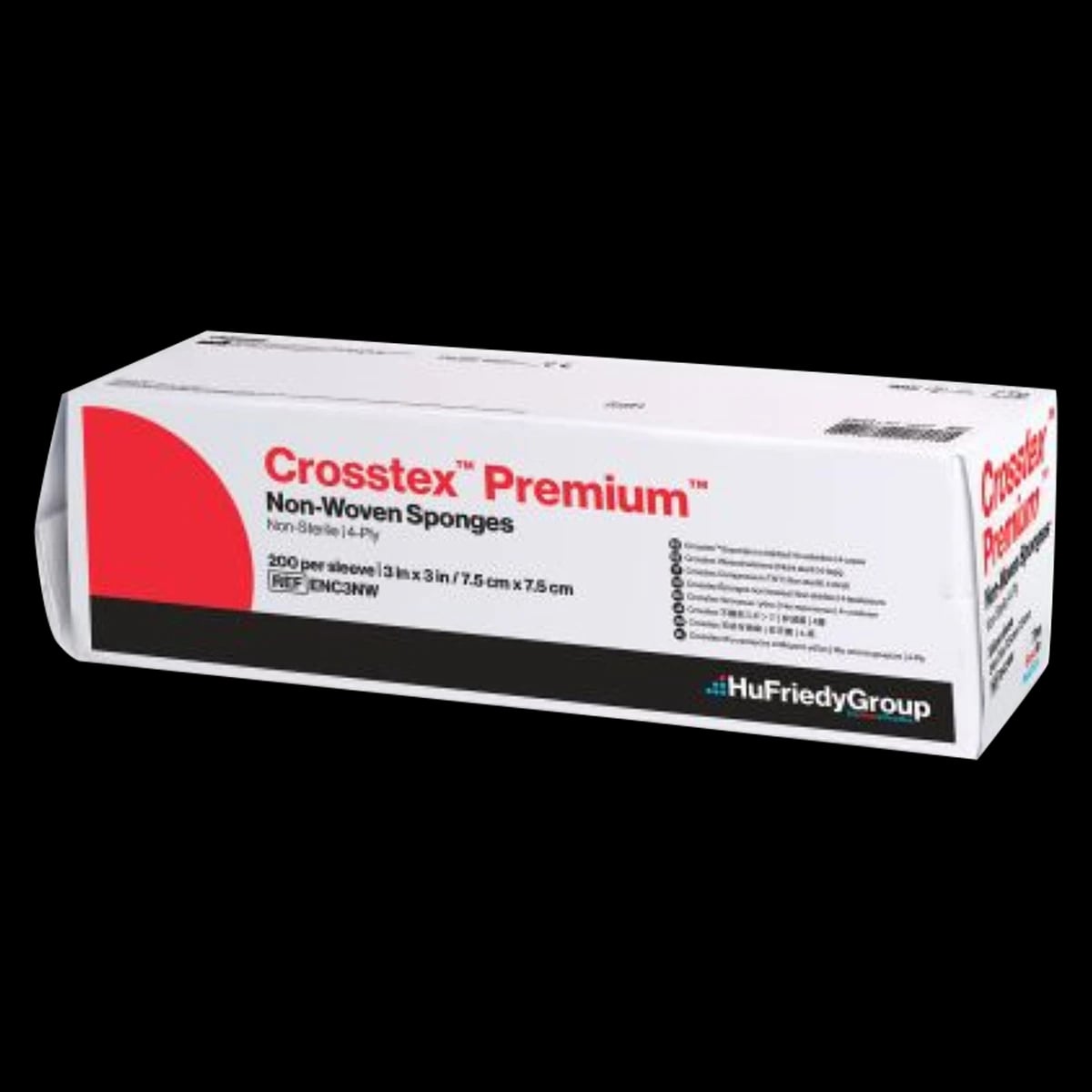 Crosstex Premium Non-Woven Sponges, 2" x 2", 4-Ply, Non-Sterile, Case of 5000, ENCNW
