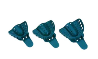 Plasdent Excellent Disposable Impression Trays, #1 Large Upper, Perforated, Teal, 12/Pk, IT-LU
