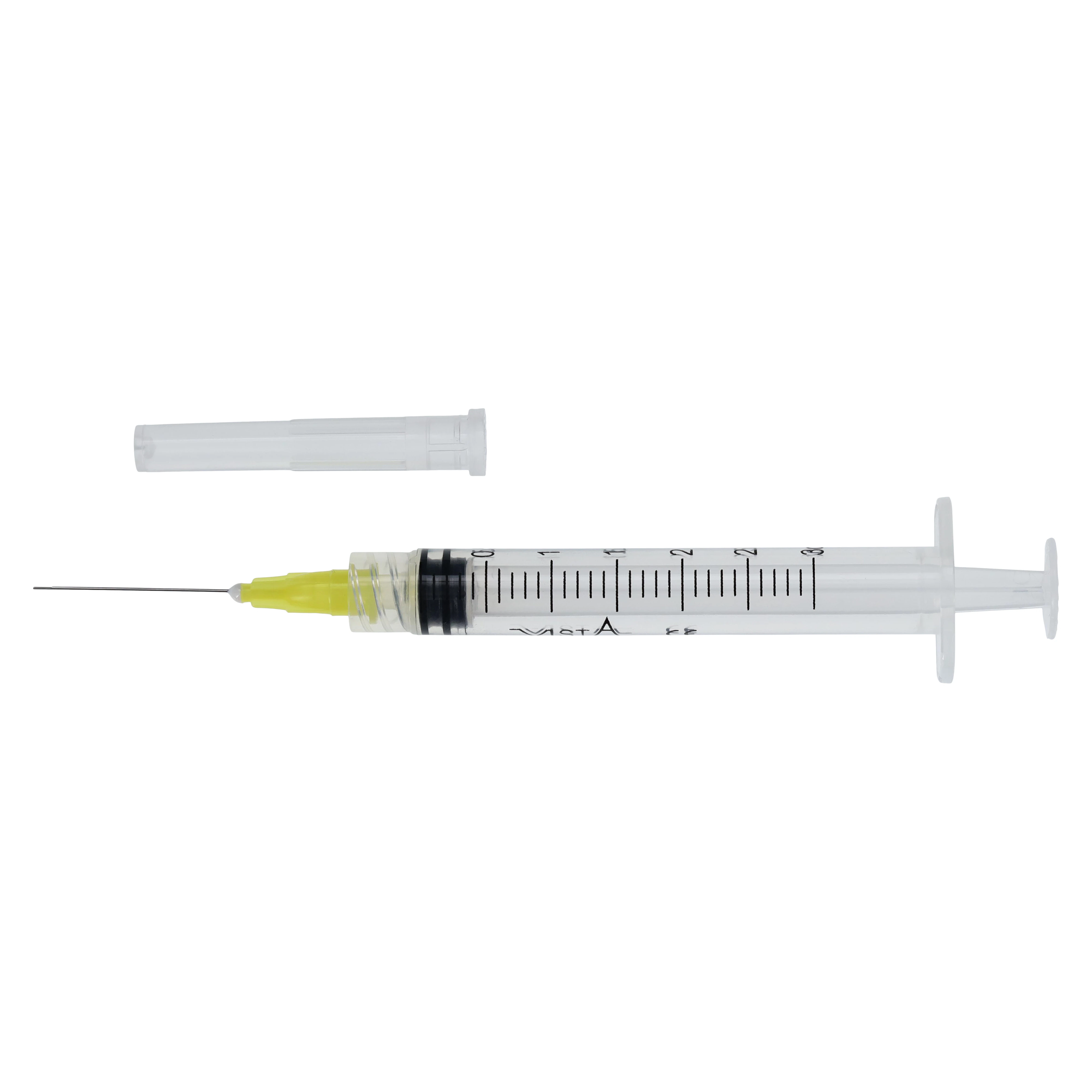 Vista Apex Appli-Vac 3cc Luer Lock Syringe with 27ga Pre-Attached Needle Tips, 100/Box, 316137