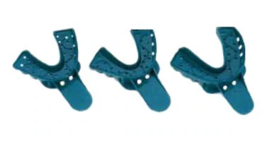 Excellent Disposable Impression Trays, #6 Small Lower, Perforated, Teal, 12/Pk, IT-SL