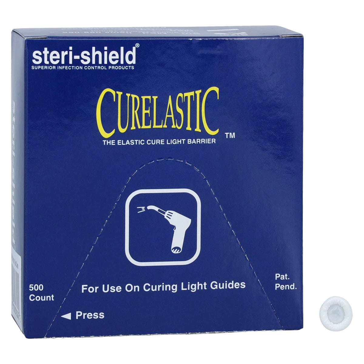 Curelastic Curing Light Barrier Sleeves, Small/Medium (7-10mm), Latex-Free, 500/Box, 088-065