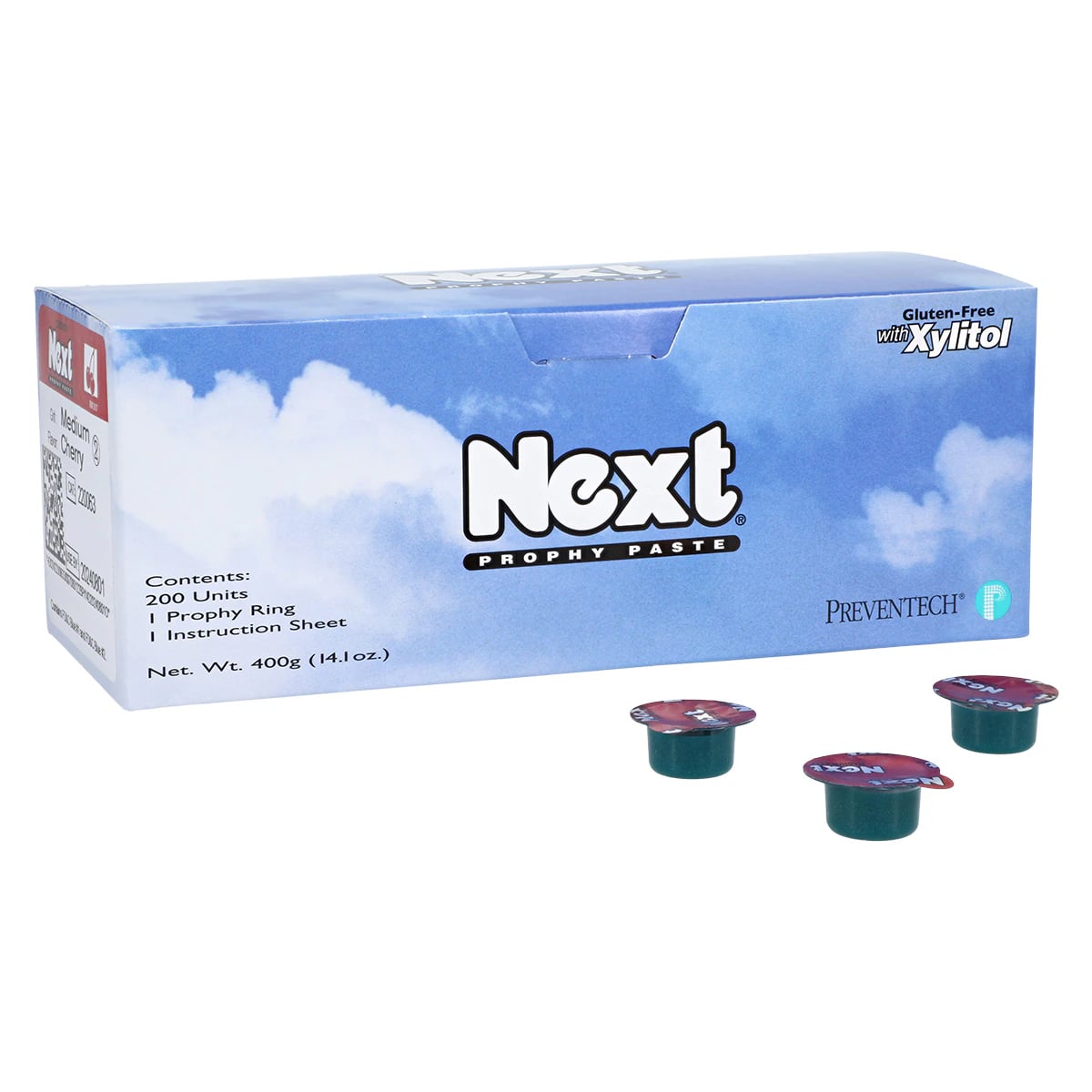 NEXT Prophy Paste, Cherry, Medium Grit, Unit Dose Cups, 200/Box