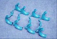 Lumalite Disposable Cheek Retractors, Medium, Blue, 4/Pkg