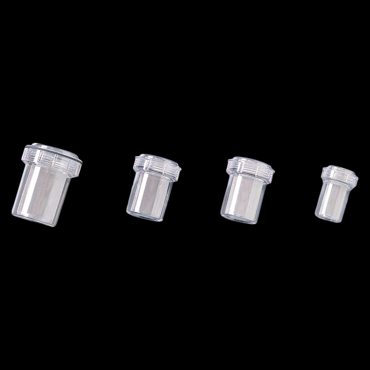 Plasdent DC8-2350 Disposable Evacuation Canisters, 3-1/2"W x 4-3/8"H, Fine Mesh, Threads-Internal, 8/Box