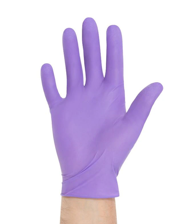 Halyard Nitrile Exam Gloves, Sterile, Powder-Free, Medium, Purple, 50/Box, 55092
