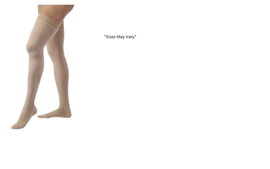 BSN Medical Relief Compression Stocking, Thigh High, Closed Toe, Small, Beige