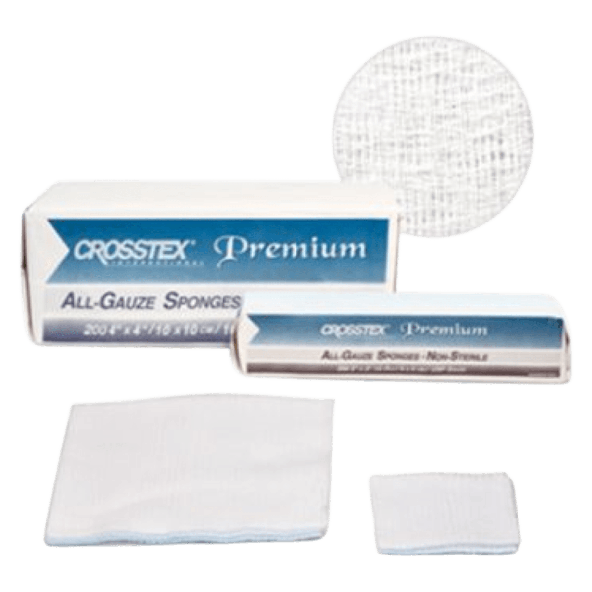 Crosstex All-Gauze Sponges Premium, Non-Sterile, 4" x 4", 12-Ply, 2000/Case, ENC412
