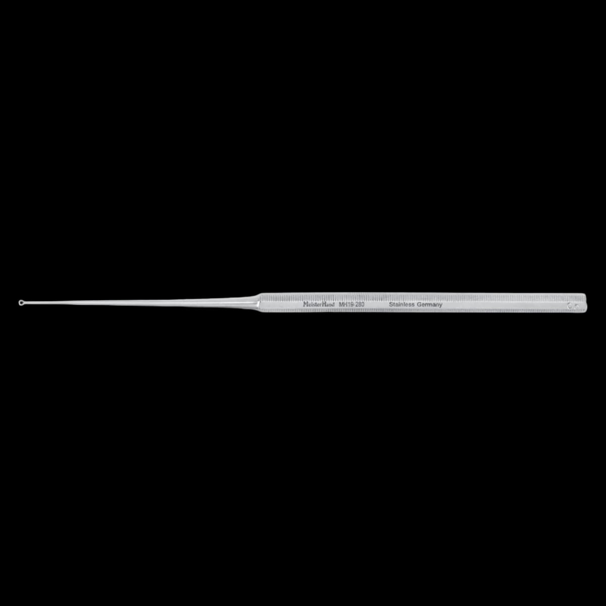 Miltex Meister-Hand Buck Ear Curette, 6-1/2", Size 2, Blunt, Stainless Steel