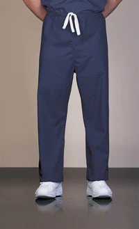 Fashion Seal Scrub Pants, Unisex, Navy Blue, 100% Cotton, Small, Drawstring Closure