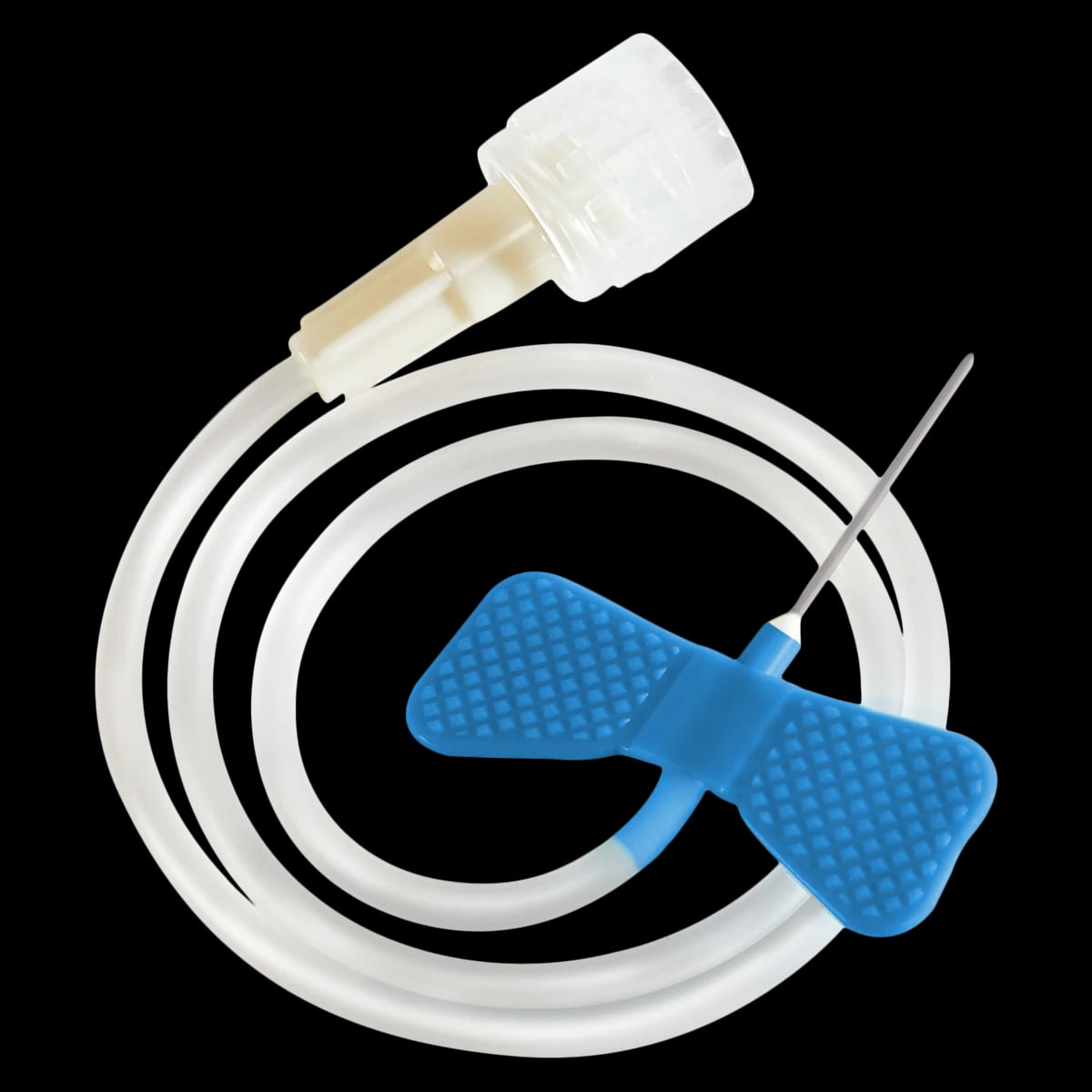 Nipro Winged Infusion Set, 23G x 3/4" Needle, 12" Tubing, Luer Adapter, Safety with Wings, Light Blue, 20 per Box