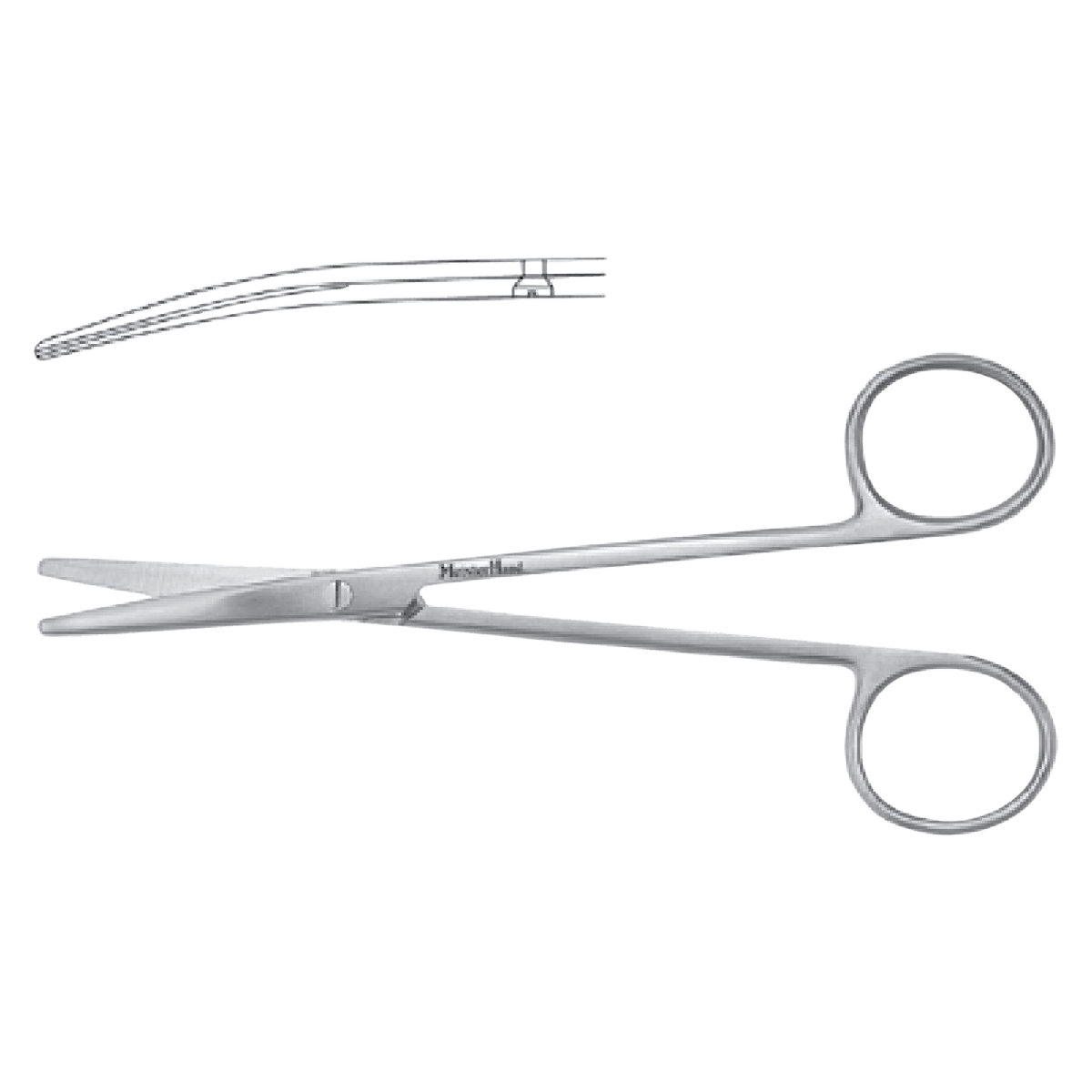 Meister-Hand Metzenbaum Scissors, Curved, 7" Tungsten Carbide, Each