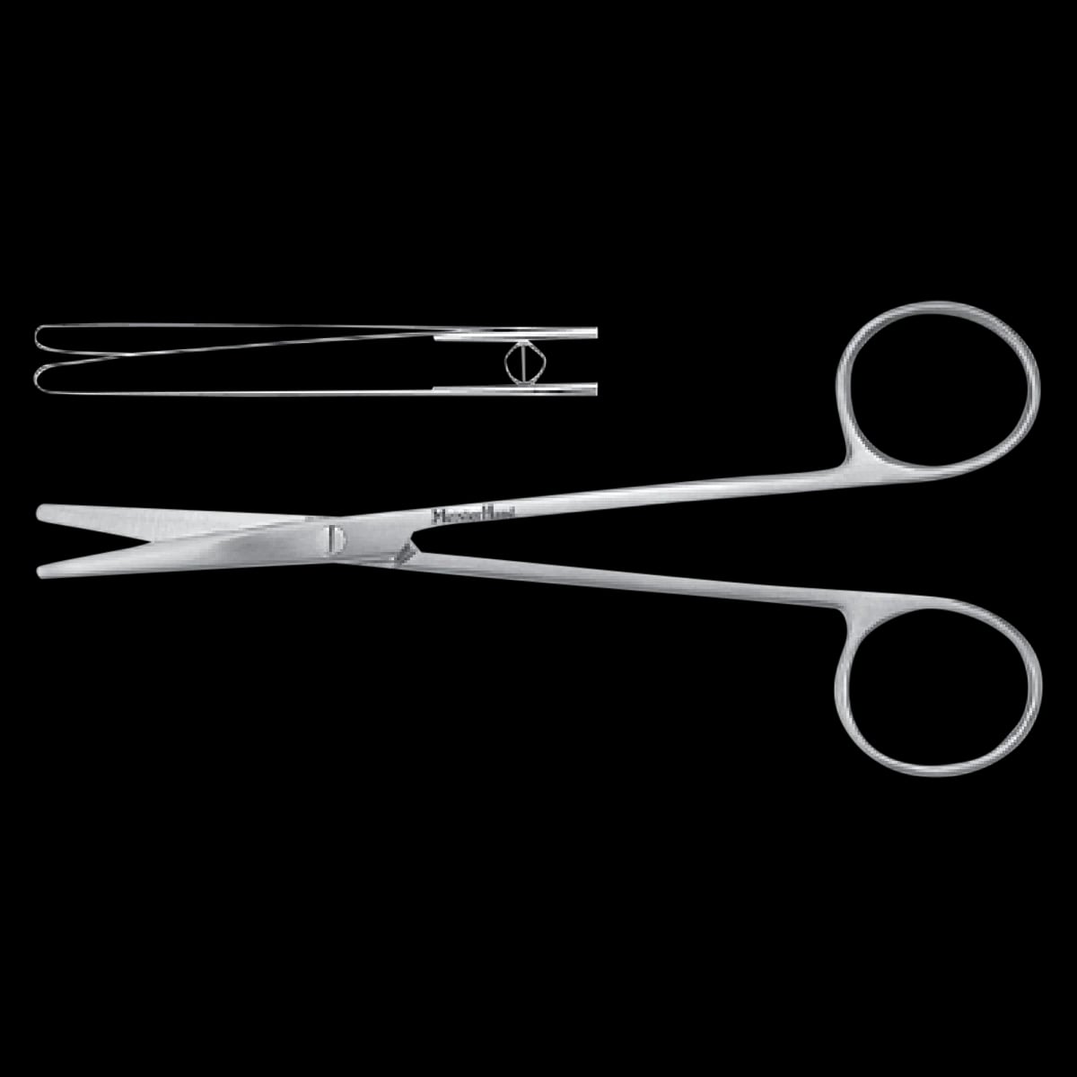 Meister-Hand Metzenbaum Scissors, Straight, 5-1/2", Tungsten Carbide, Each